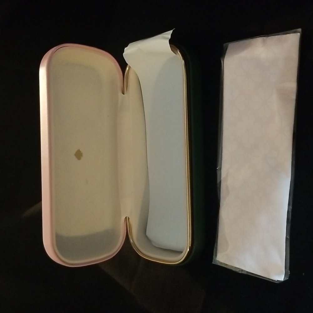 Kate Spade eyeglass case pink & green
